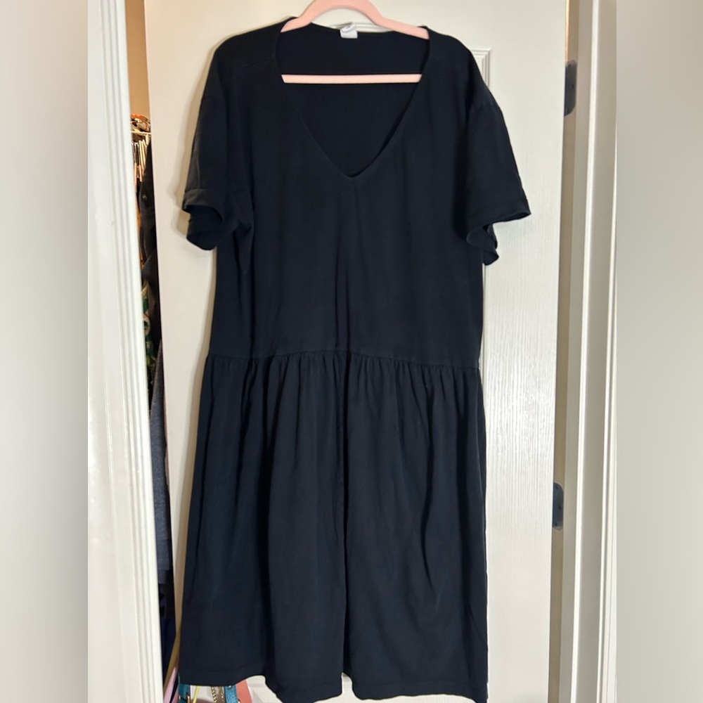 Melrose and Market Lagenlook Black Midi Dress (XXL)